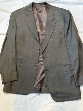 Black Men's Brown-Gray Houndstooth Sport Coat